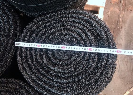 두배 루프 12 DWG 1Kg PVC는 검은 어닐링된 철근 와이어를 코팅했습니다 
